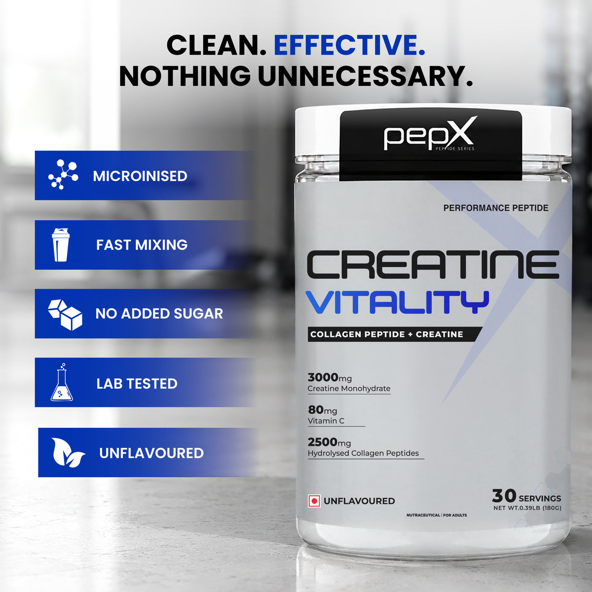 Key points of PEPX Creatine Vitality Unflavored