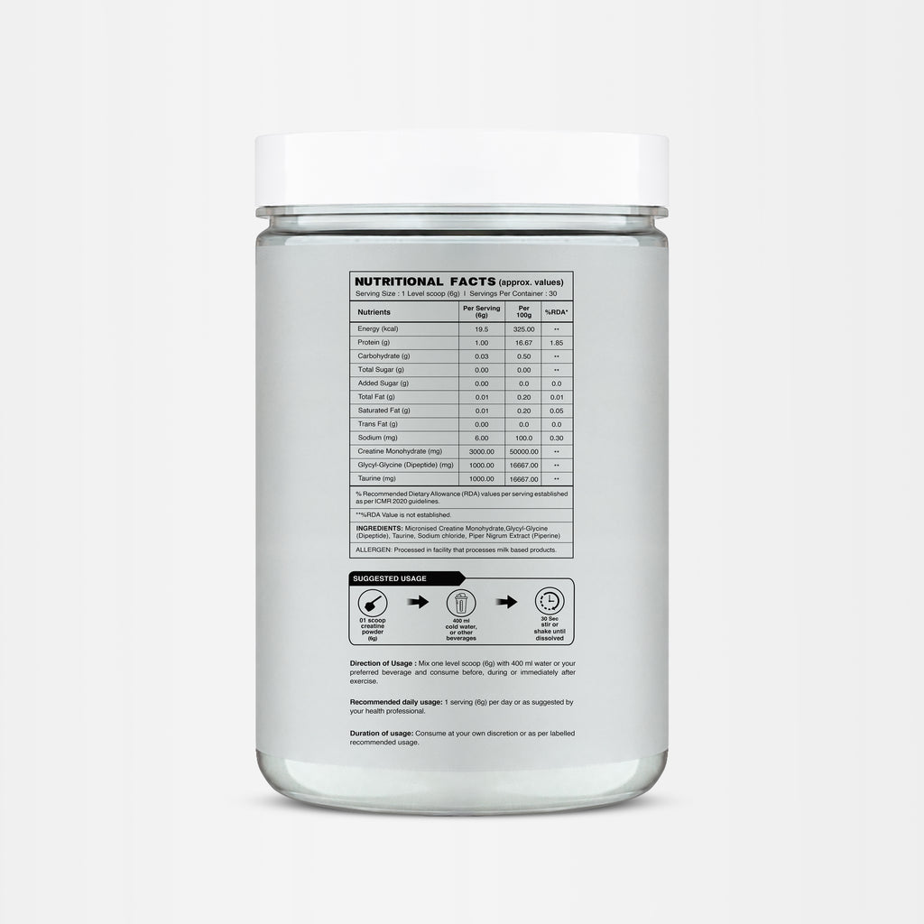 Nutritional Information about PEPX Creatine Peptide Unflavored